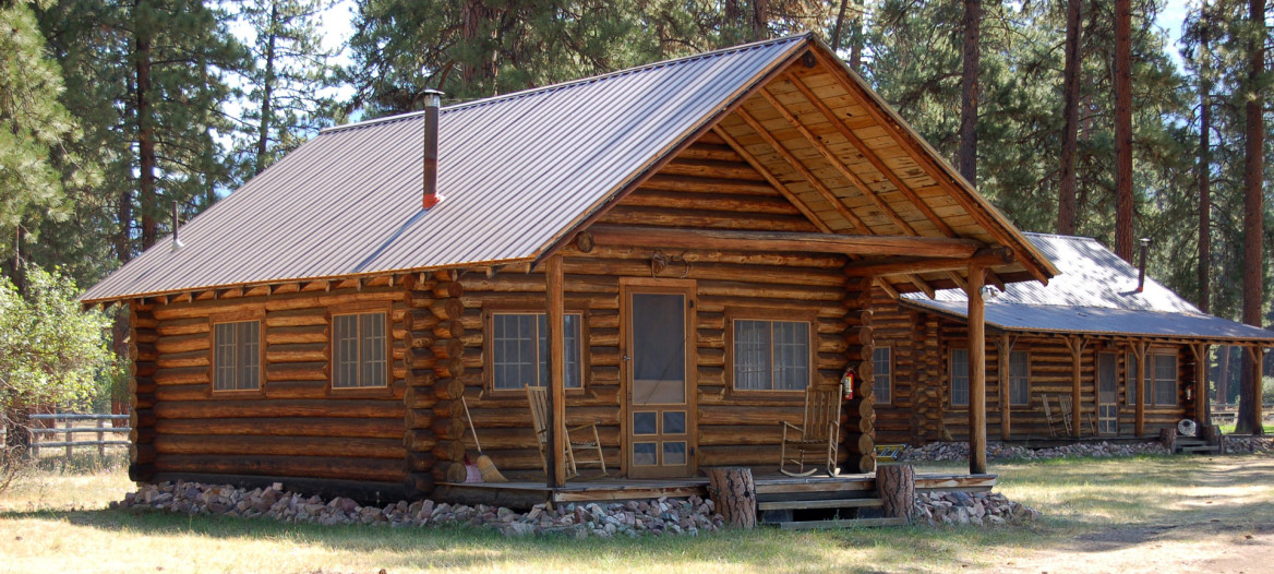 Two of the ranch's four cabins.